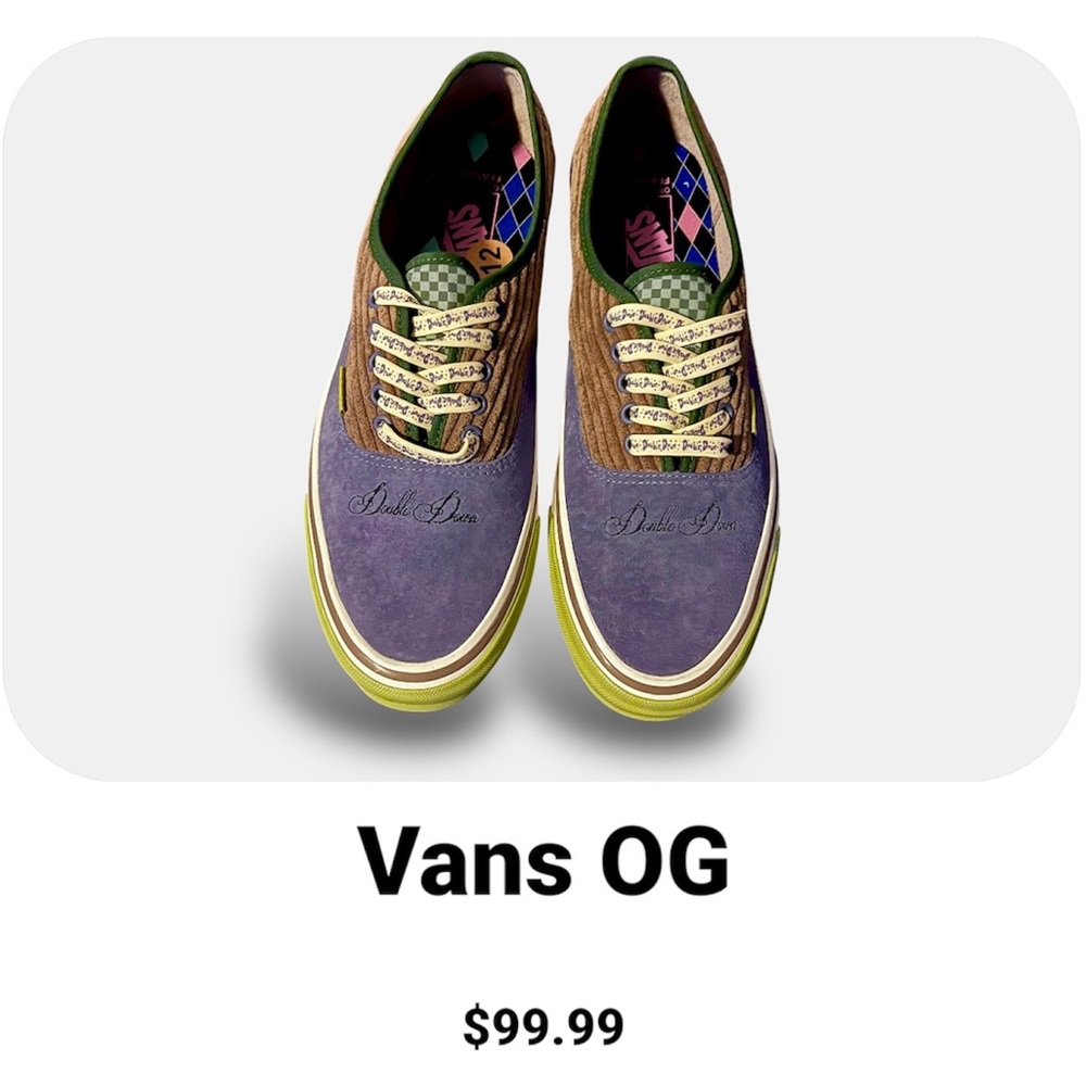 Vans Purple and Brown Sneakers Classic Style